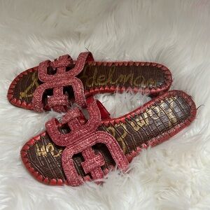 Sam Edelman sandals size 9 in red color used condition